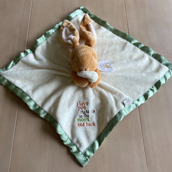 NEW Guess How Much I Love You Satin Bunny Security Blanket Lovey Plush Baby Toy - Picture 2 of 8